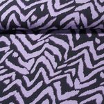 Viskose - ZickZack Schwarz Flieder
