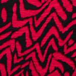 Viscose - Zwart Rood Zigzag
