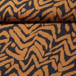 Viskose - ZickZack Schwarz Kupfer