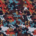 Viscose - Crepe Bloemen Lichtgrijs