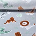 Polaire Wellness - Double face Animaux sauvages Gris