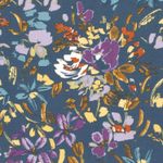 Popeline de viscose - bleu jean