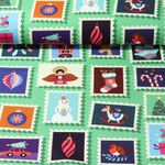 Bio Canvas - Hamburger Liebe Digitaldruck Christmas On Stamps Grün