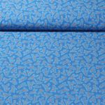 Popeline de coton bio - Hamburger Liebe Impression digitale Christmas Twigs Bleu