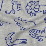 Sweat - Vilda djur ljusgrå melange