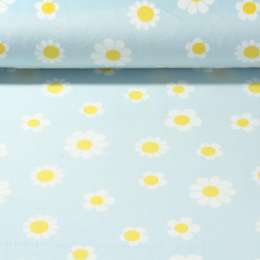 Nickijersey - Blumen Hellblau