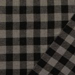 Bomuldsflannel - Stor tern grå antracit