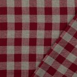 Bomuldsflannel - Store tern grå rød