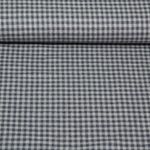 Baumwoll-Flanell - Karo Klein Grau Blau