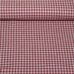 Baumwoll-Flanell - Karo Klein Grau Rot