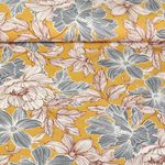 Beschichtete Baumwolle - Blüten Curry