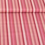 Baumwoll-Popeline - Streifenmix Rot