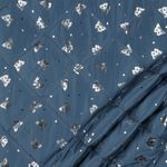 Tikkikangas Takkeihin - Perhoset Foliotulostuksella Farkunsininen