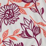 Lino - Floral Blanco Morado Naranja
