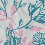 Lino - Floral Blanco Petróleo Rosa