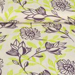 Leinen - Floral Weiß Malve Lime 