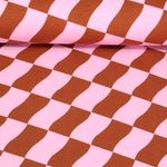 Soft Sweat - Rechtecke Welle Rosa Braun