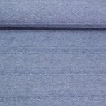 Strickjersey - Zöpfe Und Rauten Jeansblau Melange