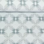 Baumwoll-Canvas - Digitaldruck Graphik Stempeldruck Hellblau