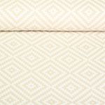 Toile jacquard -  Losanges Ecru Beige
