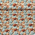 Jersey - Digitaldruck 3D Strickoptik Schildkröten Braun