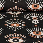 Bio Jacquard Jersey - Hamburger Liebe Magical Shimmer Eye of Enlightment Schwarz