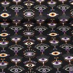 Bio Musselin - Hamburger Liebe Digitaldruck Magical Shimmer Of Resistence Schwarz Lila