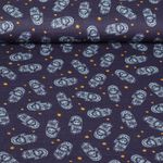 Bio Musselin - Hamburger Liebe Digitaldruck Magical Shimmer Of Protection Navy