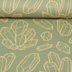 Biologische jacquard jersey - Hamburger Liebe Magical Shimmer Gems Groen