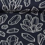 Bio Jacquard Jersey - Hamburger Liebe Magical Shimmer Gems Navy