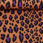 Biologische jacquard jersey - Hamburger Liebe Magical Shimmer Safari Orange Leo