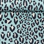 Biologische jacquard jersey - Hamburger Liebe Magical Shimmer Safari Turquoise Leo
