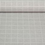 Canvas Jacquard - Karo Silbergrau