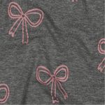 Jersey - Glanzende strikjes grijs melange