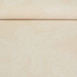Canvas Jacquard - Blumenblätter Beige