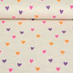 Jersey - Herzen Neon Ecru Melange