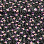 Viscose - Impression sur film Fleurs Noir-0