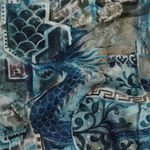 Bomullscanvas - Digitaltryck Vaser Kina Turkos