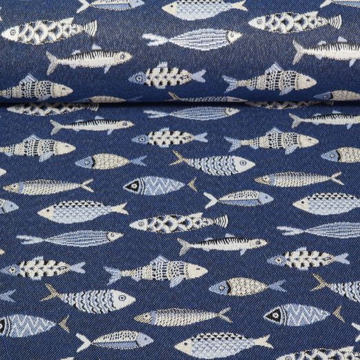 Canvas Jacquard - Fische Marine