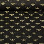 Canvas Jacquard - Bienen Schwarz-0