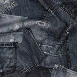Jersey - Digitale print Jeanszakken Blauw