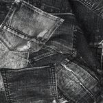 Jersey - Digitale print zwarte spijkerbroektassen