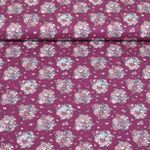 Baumwoll-Popeline - Blumenbouquet Lila