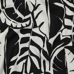 Lona de algodón - Hojas en blanco y negro