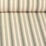 Tissu coton - Torchon de cuisine Rayures Beige Kaki