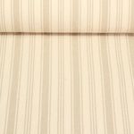 Baumwolle Webware - Küchentuch Streifen Beige Natur