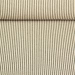 Baumwolle Webware - Küchentuch Ministreifen Beige Kaki