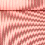 Baumwolle Webware - Küchentuch Ministreifen Beige Rot