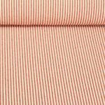 Baumwolle Webware - Küchentuch Ministreifen Beige Rost