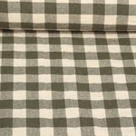 Baumwolle Webware - Küchentuch Karo Beige Kaki